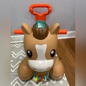Fisher-Price Baby Walker Learning Toy, Walk Bounce & Ride Pony Ride-On